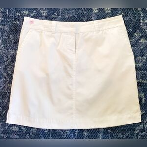 Vintage Lilly Pulitzer Womens 8 Cotton  Solid White Skirt